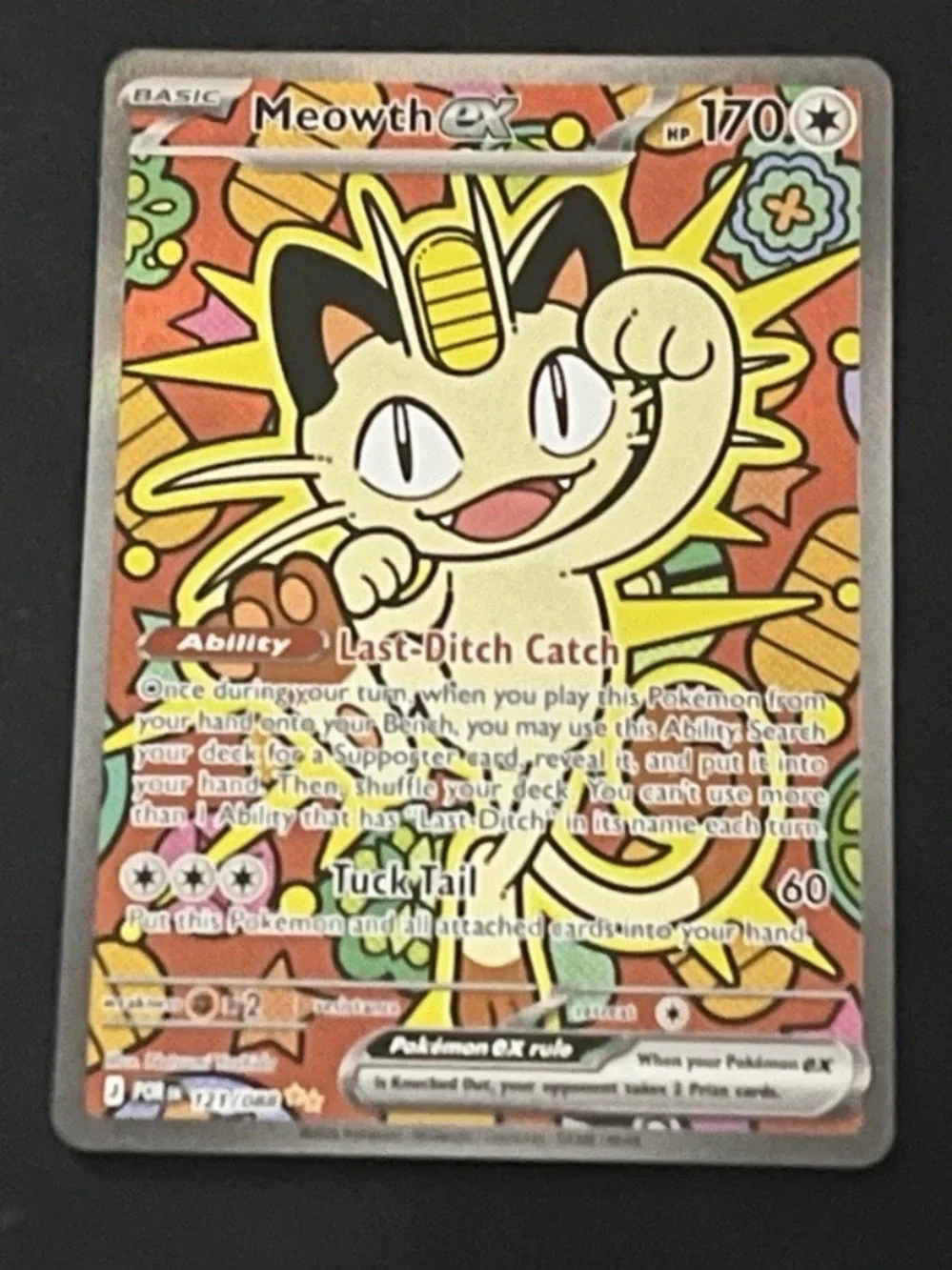Pokemon TCG Meowth ex Holo-NEAR MINT